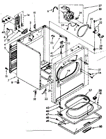 Cabinet Parts parts for Kenmore Dryer 110.86572820 (11086572820, 110 86572820) from AppliancePartsPros.com