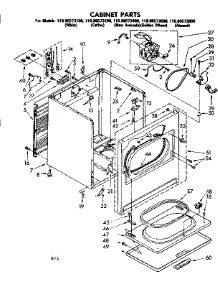 Cabinet Parts parts for Kenmore Dryer 110.86573100 (11086573100, 110 86573100) from AppliancePartsPros.com