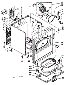 Cabinet Parts parts for Kenmore Dryer 110.86573630 (11086573630, 110 86573630) from AppliancePartsPros.com