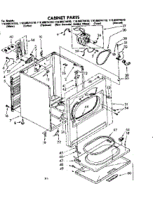 Cabinet Parts parts for Kenmore Dryer 110.86574610 (11086574610, 110 86574610) from AppliancePartsPros.com