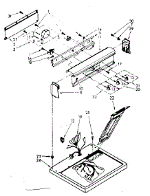Top And Console Parts parts for Kenmore Dryer 110.86575600 (11086575600, 110 86575600) from AppliancePartsPros.com