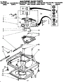 Machine Base Parts parts for Kenmore Washer 110.81361330 (11081361330, 110 81361330) from AppliancePartsPros.com