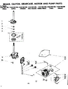 Brake Clutch Gearcase Motor & Pump Parts parts for Kenmore Washer 110.81361330 (11081361330, 110 81361330) from AppliancePartsPros.com