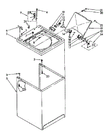 Top And Cabinet parts for Kenmore Washer 110.81361350 (11081361350, 110 81361350) from AppliancePartsPros.com