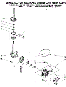 Brake Clutch Gearcase Motor & Pump Parts parts for Kenmore Washer 110.81361410 (11081361410, 110 81361410) from AppliancePartsPros.com