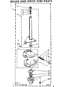 Brake And Drive Tube Parts parts for Kenmore Washer 110.81361420 (11081361420, 110 81361420) from AppliancePartsPros.com