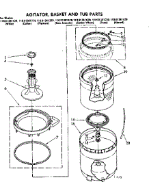 Agitator Basket And Tub Parts parts for Kenmore Washer 110.81361420 (11081361420, 110 81361420) from AppliancePartsPros.com