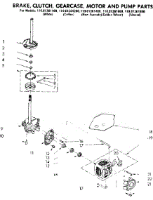Brake Clutch Gearcase Motor & Pump Parts parts for Kenmore Washer 110.81361600 (11081361600, 110 81361600) from AppliancePartsPros.com