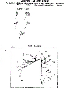 Wiring Harness Parts parts for Kenmore Washer 110.81361600 (11081361600, 110 81361600) from AppliancePartsPros.com