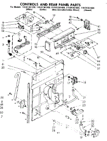 Controls And Rear Panel Parts parts for Kenmore Washer 110.81361600 (11081361600, 110 81361600) from AppliancePartsPros.com