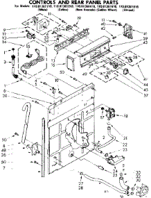 Control And Rear Panel Parts parts for Kenmore Washer 110.81361610 (11081361610, 110 81361610) from AppliancePartsPros.com