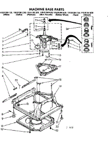Machine Base Parts parts for Kenmore Washer 110.81361620 (11081361620, 110 81361620) from AppliancePartsPros.com