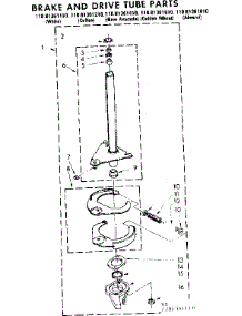 Brake And Drive Tube Parts parts for Kenmore Washer 110.81361710 (11081361710, 110 81361710) from AppliancePartsPros.com