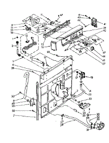 Controls And Rear Panel parts for Kenmore Washer 110.81361750 (11081361750, 110 81361750) from AppliancePartsPros.com