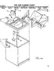 Top And Cabinet Parts parts for Kenmore Washer 110.81361820 (11081361820, 110 81361820) from AppliancePartsPros.com