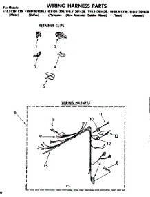 Wiring Harness Parts parts for Kenmore Washer 110.81361830 (11081361830, 110 81361830) from AppliancePartsPros.com