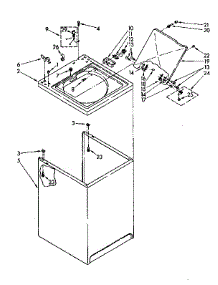 Top And Cabinet Parts parts for Kenmore Washer 110.81361840 (11081361840, 110 81361840) from AppliancePartsPros.com