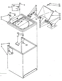 Top And Cabinet Parts parts for Kenmore Washer 110.81362120 (11081362120, 110 81362120) from AppliancePartsPros.com
