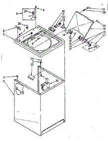 Top And Cabinet Parts parts for Kenmore Washer 110.81362200 (11081362200, 110 81362200) from AppliancePartsPros.com