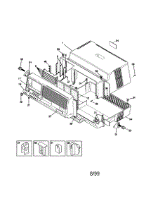 Cabinet Front And Wrapper parts for Kenmore Air Conditioner 253.79071990 (25379071990, 253 79071990) from AppliancePartsPros.com