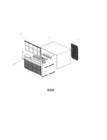 Cabinet Front And Wrapper parts for Kenmore Air Conditioner 253.79083990 (25379083990, 253 79083990) from AppliancePartsPros.com