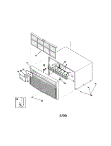 Cabinet Front And Wrapper parts for Kenmore Air Conditioner 253.79088991 (25379088991, 253 79088991) from AppliancePartsPros.com