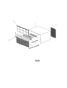 Cabinet Front And Wrapper parts for Kenmore Air Conditioner 253.79093990 (25379093990, 253 79093990) from AppliancePartsPros.com