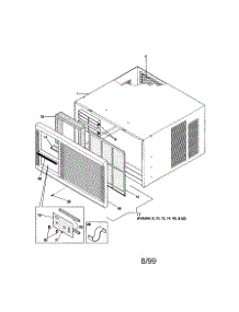 Cabinet Front And Wrapper parts for Kenmore Air Conditioner 253.79094990 (25379094990, 253 79094990) from AppliancePartsPros.com