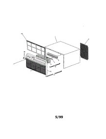Cabinet Front / Wrapper parts for Kenmore Air Conditioner 253.79097990 (25379097990, 253 79097990) from AppliancePartsPros.com