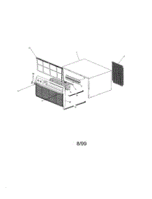 Cabinet Front And Wrapper parts for Kenmore Air Conditioner 253.79103990 (25379103990, 253 79103990) from AppliancePartsPros.com