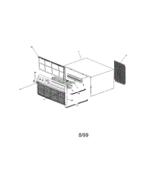 Cabinet Front And Wrapper parts for Kenmore Air Conditioner 253.79104990 (25379104990, 253 79104990) from AppliancePartsPros.com