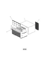 Cabinet Front And Wrapper parts for Kenmore Air Conditioner 253.79107990 (25379107990, 253 79107990) from AppliancePartsPros.com