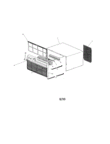 Cabinet Front And Wrapper parts for Kenmore Air Conditioner 253.79107991 (25379107991, 253 79107991) from AppliancePartsPros.com