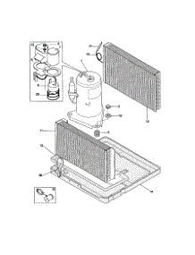 Compressor parts for Kenmore Air Conditioner 253.79125991 (25379125991, 253 79125991) from AppliancePartsPros.com
