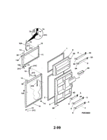 Door parts for Kenmore Refrigerator 253.79137990 (25379137990, 253 79137990) from AppliancePartsPros.com