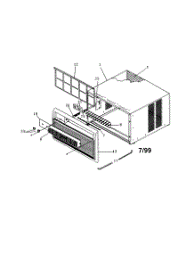 Cabinet Front And Wrapper parts for Kenmore Air Conditioner 253.79156990 (25379156990, 253 79156990) from AppliancePartsPros.com