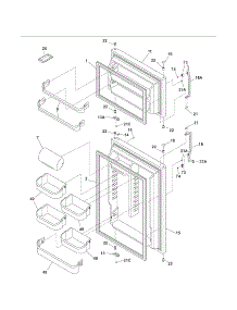 Door parts for Kenmore Refrigerator 253.79234701 (25379234701, 253 79234701) from AppliancePartsPros.com