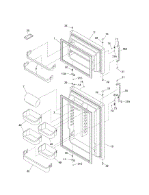 Door parts for Kenmore Refrigerator 253.79242700 (25379242700, 253 79242700) from AppliancePartsPros.com