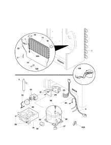 System parts for Kenmore Freezer 253.21741105 (25321741105, 253 21741105) from AppliancePartsPros.com