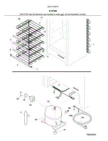 System parts for Kenmore Upright Freezer 253.21742516 (25321742516, 253 21742516) from AppliancePartsPros.com