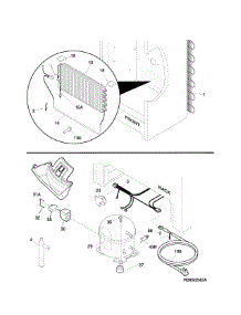 System parts for Kenmore Freestanding Freezer 253.22052610 (25322052610, 253 22052610) from AppliancePartsPros.com