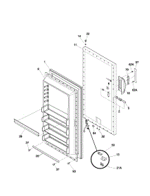 Door parts for Kenmore Freezer 253.22402100 (25322402100, 253 22402100) from AppliancePartsPros.com