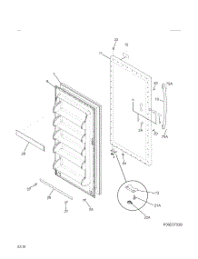 Door parts for Kenmore Freestanding Freezer 253.22442410 (25322442410, 253 22442410) from AppliancePartsPros.com