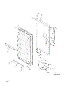 Door parts for Kenmore Freestanding Freezer 253.22442412 (25322442412, 253 22442412) from AppliancePartsPros.com