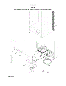 System parts for Kenmore Freestanding Freezer 253.22442413 (25322442413, 253 22442413) from AppliancePartsPros.com
