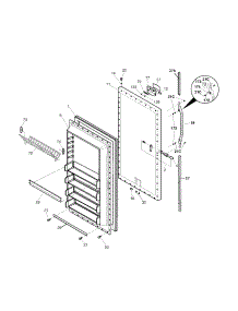 Door parts for Kenmore Freezer 253.23024103 (25323024103, 253 23024103) from AppliancePartsPros.com
