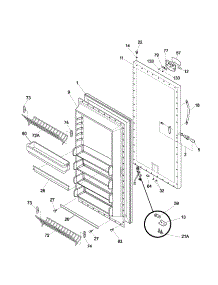Door parts for Kenmore Freezer 253.23082100 (25323082100, 253 23082100) from AppliancePartsPros.com