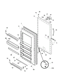 Door parts for Kenmore Freezer 253.23082102 (25323082102, 253 23082102) from AppliancePartsPros.com