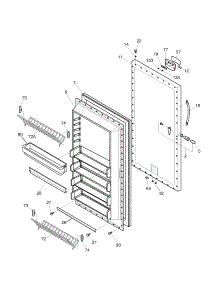 Door parts for Kenmore Freezer 253.23082103 (25323082103, 253 23082103) from AppliancePartsPros.com