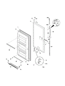 Door parts for Kenmore Freezer 253.23114100 (25323114100, 253 23114100) from AppliancePartsPros.com